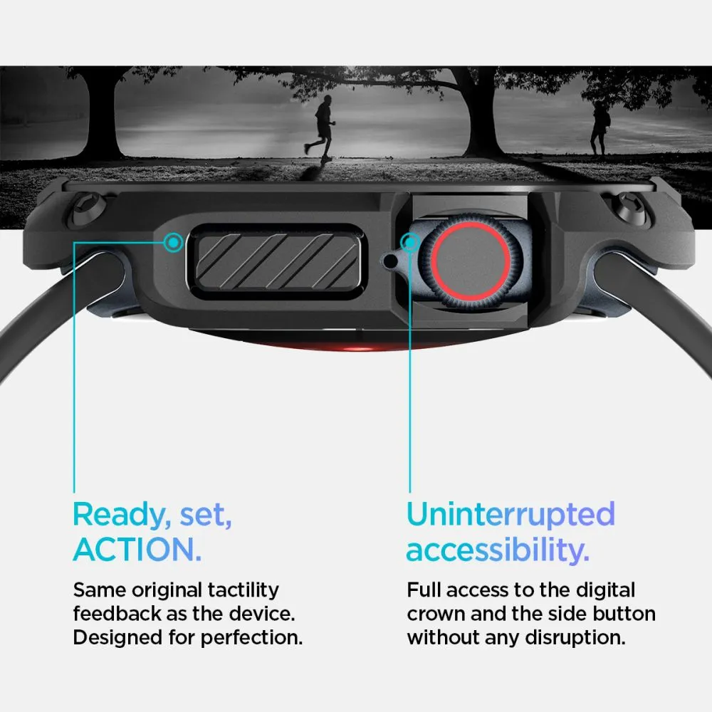 Apple Watch 10 / 11 vāciņš melns SPIGEN TOUGH ARMOR (46 MM)