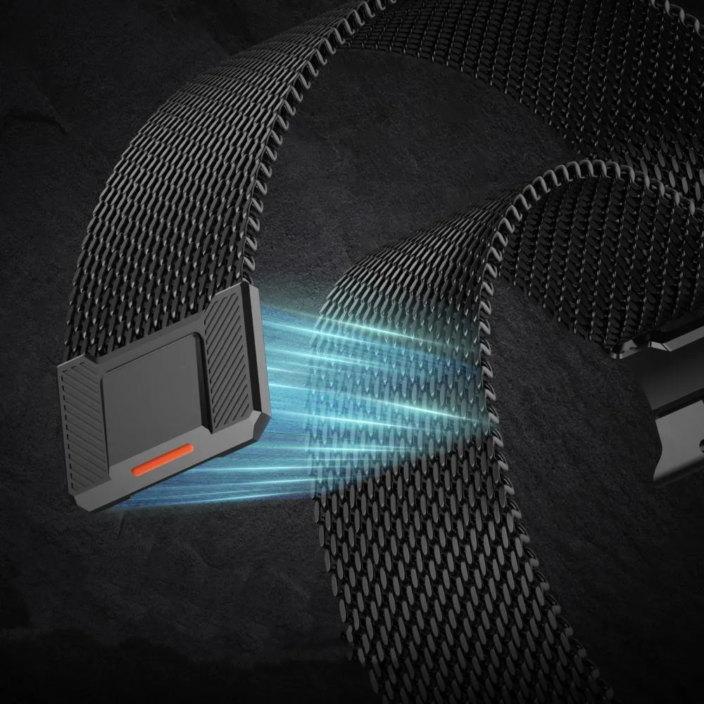 Apple Watch 10 / 11 Viedpulksteņu siksniņas melns TECH-PROTECT MILANO VANGUARD (44/45/46 MM)