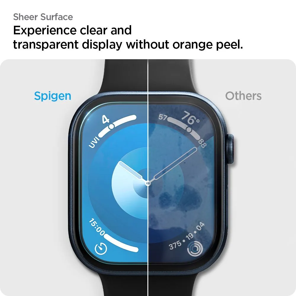 Apple Watch 10 apsauginis stiklas  SPIGEN ELITE SHIELD ”EZ FIT” 2-PACK (46 MM)