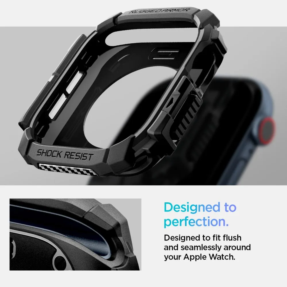 Apple Watch 10 dėklas Juoda SPIGEN RUGGED ARMOR (42 MM)