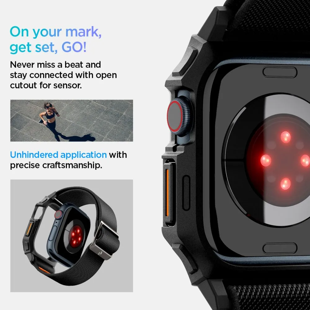 Apple Watch 10 dirželis Juoda SPIGEN LITE FIT ”PRO” (46 MM)