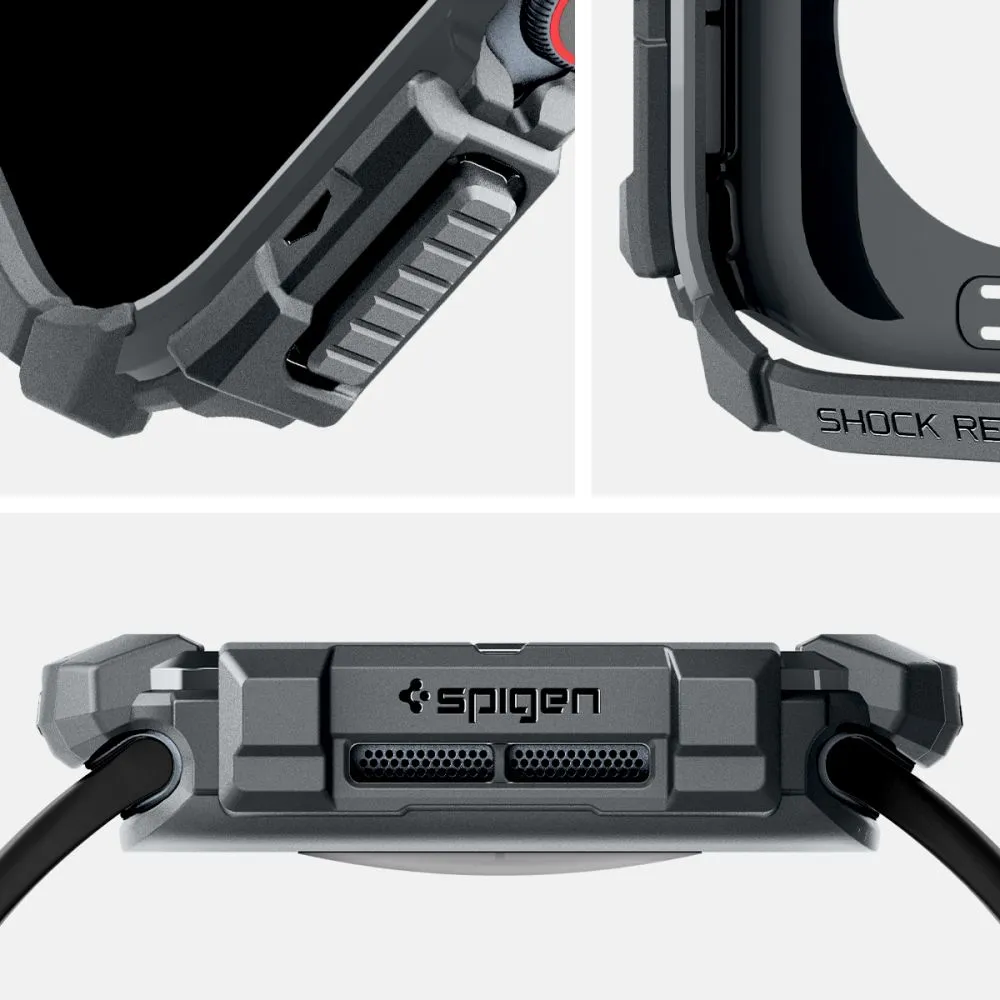 Apple Watch 10 dėklas pilkas SPIGEN RUGGED ARMOR  (46 MM)
