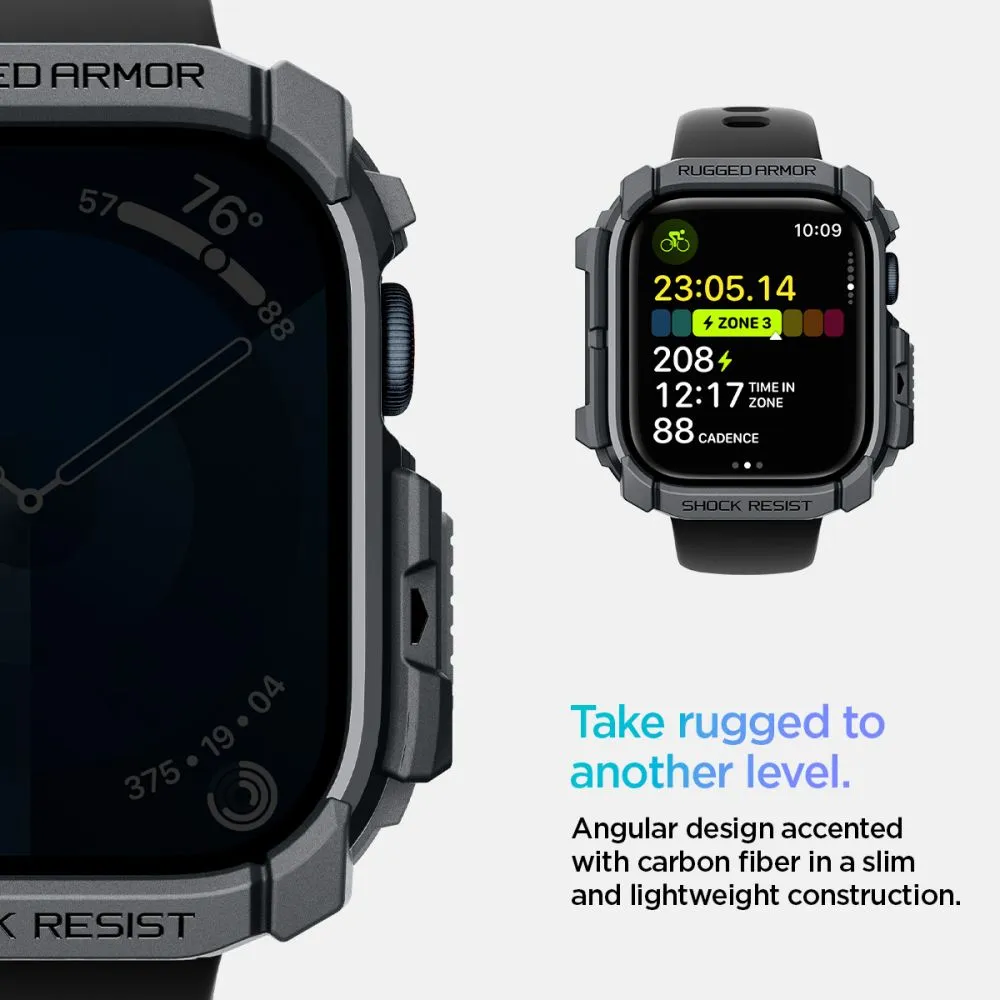 Apple Watch 10 dėklas pilkas SPIGEN RUGGED ARMOR  (46 MM)