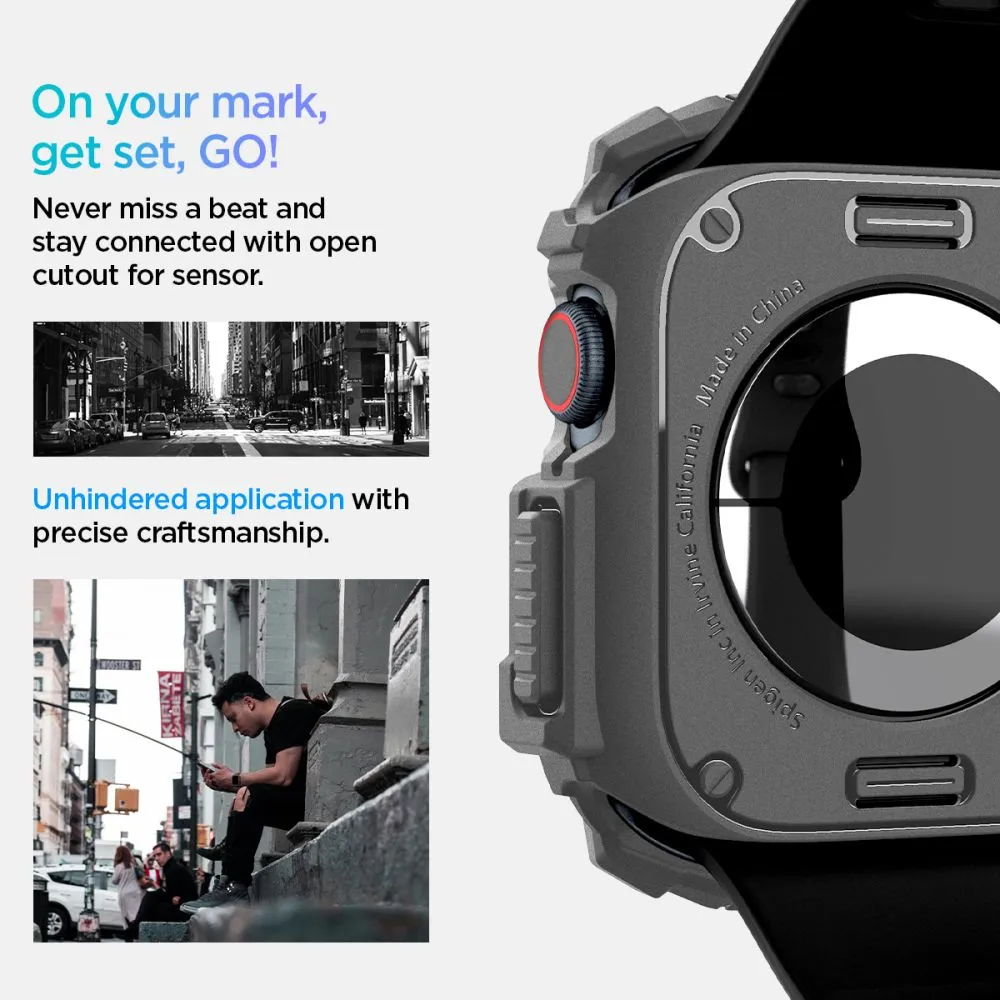 Apple Watch 10 dėklas pilkas SPIGEN RUGGED ARMOR  (46 MM)