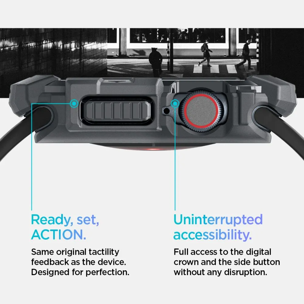 Apple Watch 10 dėklas pilkas SPIGEN RUGGED ARMOR  (46 MM)