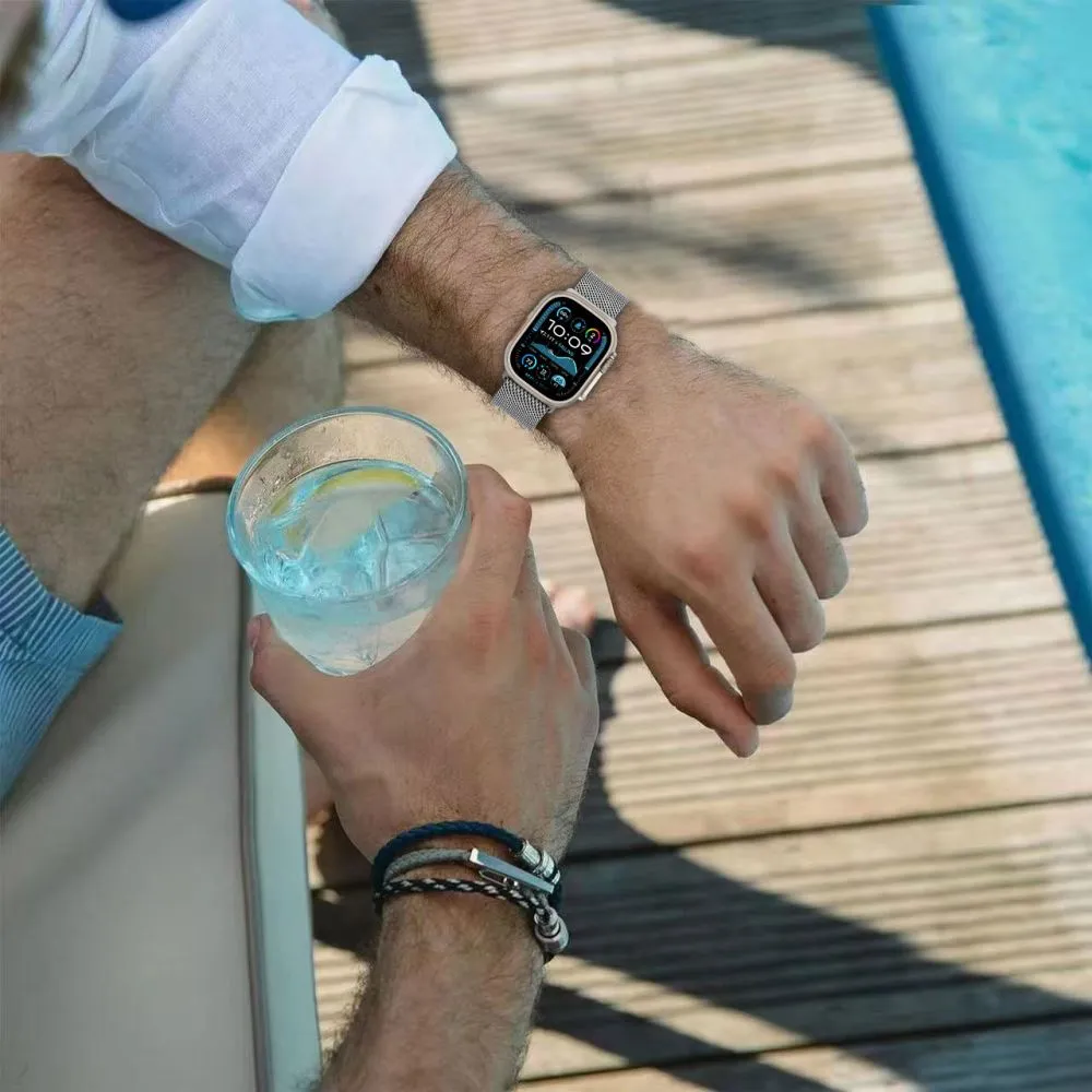 Apple Watch 10 dirželis sidabrinis TECH-PROTECT MILANO (46 MM)