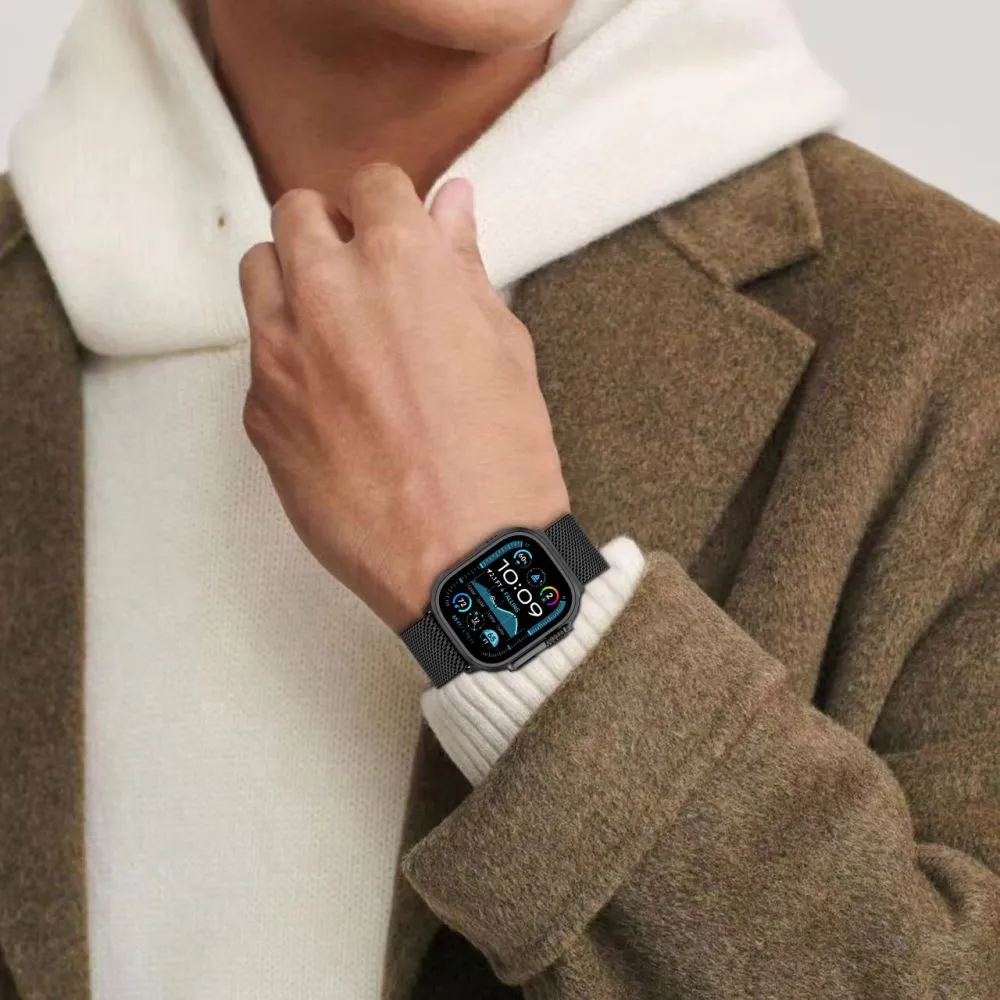 Apple Watch 10 dirželis sidabrinis TECH-PROTECT MILANO (46 MM)