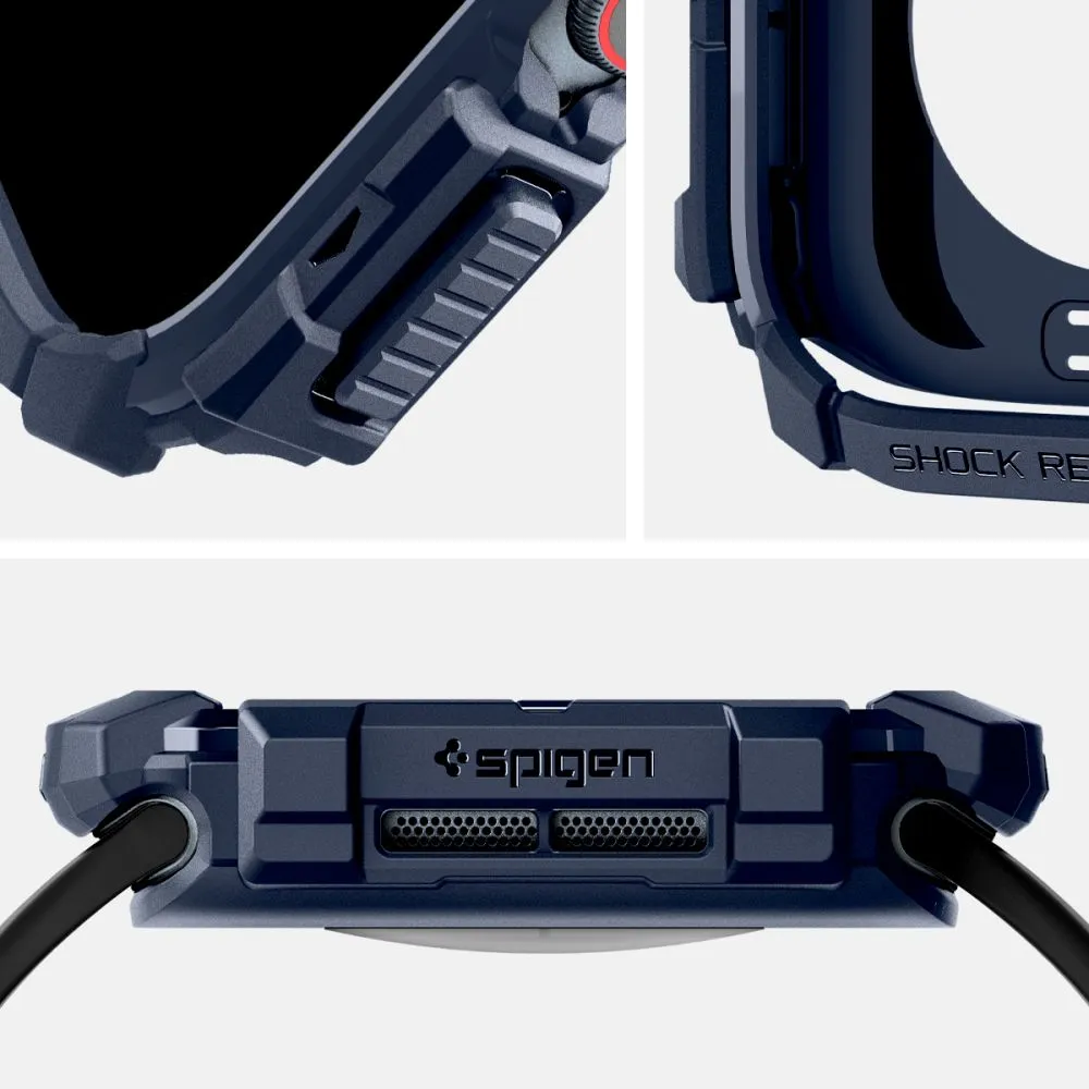 Apple Watch 10 dėklas mėlyna SPIGEN RUGGED ARMOR  (46 MM)