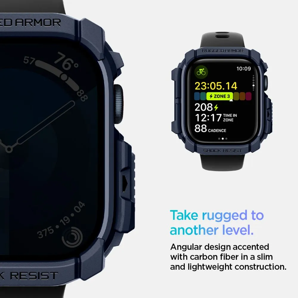 Apple Watch 10 dėklas mėlyna SPIGEN RUGGED ARMOR  (46 MM)