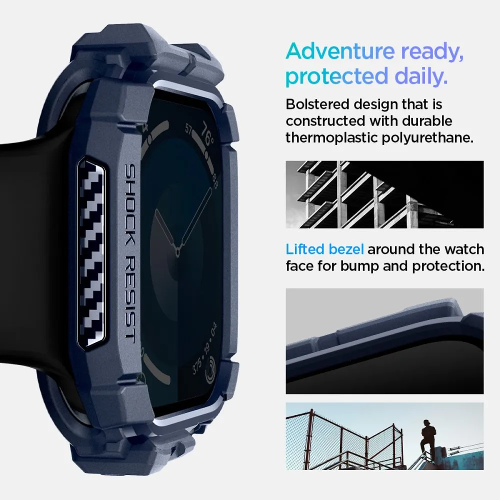 Apple Watch 10 dėklas mėlyna SPIGEN RUGGED ARMOR  (46 MM)
