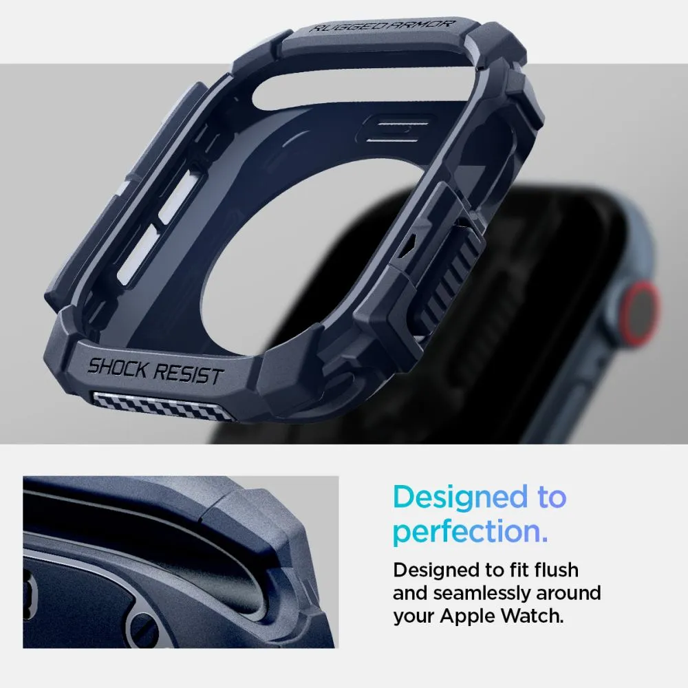 Apple Watch 10 dėklas mėlyna SPIGEN RUGGED ARMOR  (46 MM)