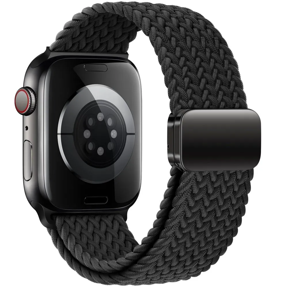 Apple Watch 10 / 11 Älykellon rannekkeet musta TECH-PROTECT NYLONMAG (42 MM)