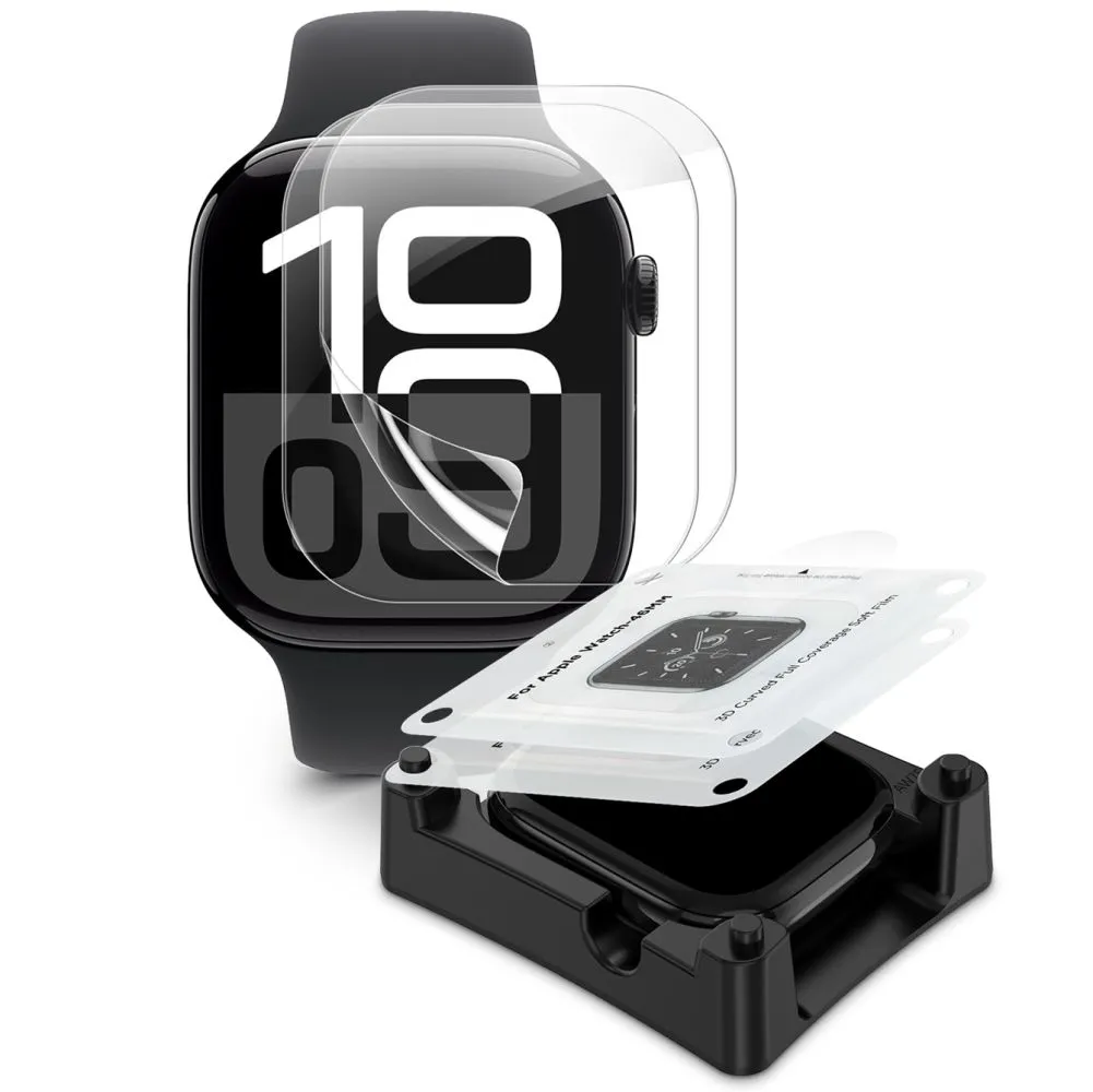 Apple Watch 10 apsauginis stiklas skaidrus TECH-PROTECT SUPREME SET 2-PACK (42 MM)