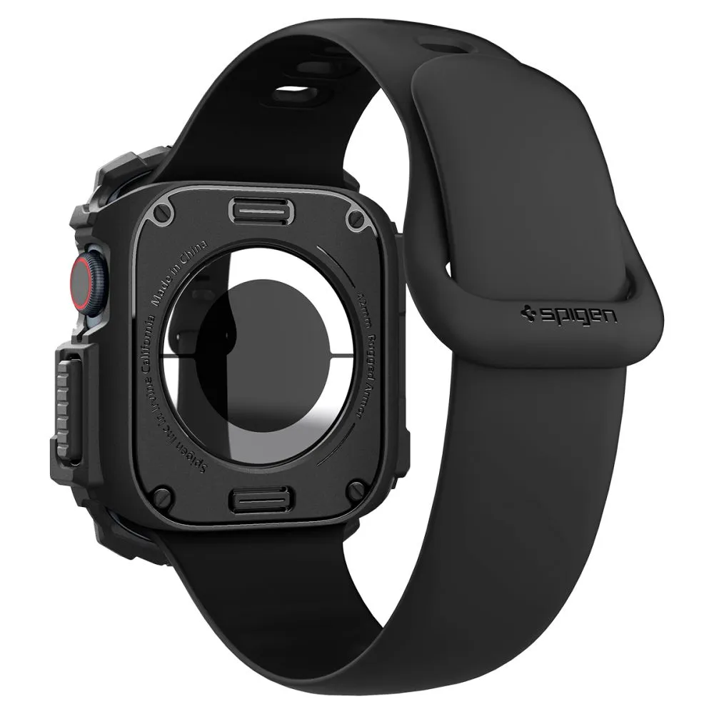 Apple Watch 10 dėklas Juoda SPIGEN RUGGED ARMOR (42 MM)