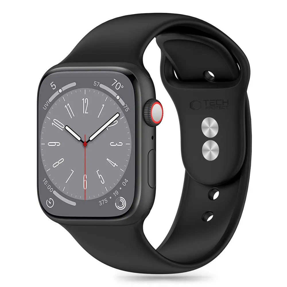 Apple Watch 10 dirželis Juoda TECH-PROTECT SILICONE (46 MM)