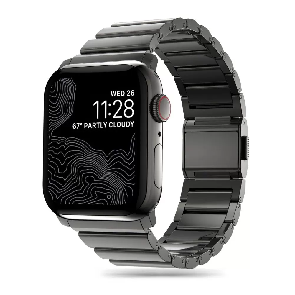 Apple Watch 10 dirželis Juoda TECH-PROTECT STEELBAND (46 MM)