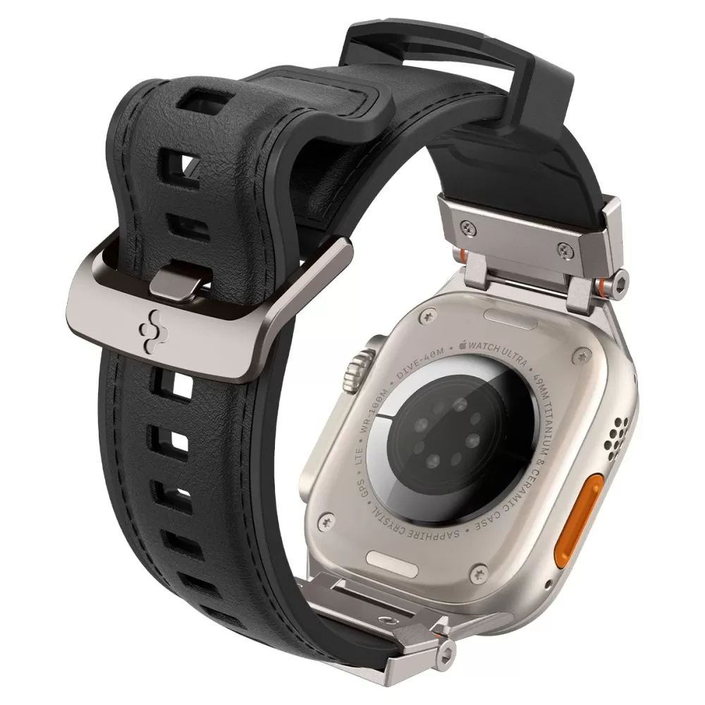 Apple Watch 10 dirželis Juoda SPIGEN DURAPRO ARMOR PU (46 MM)