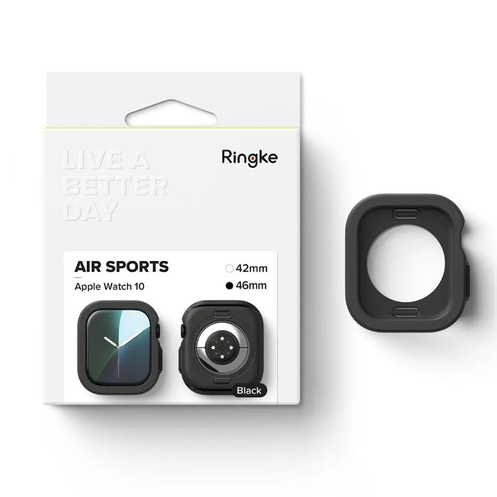 Apple Watch 10 dėklas Juoda RINGKE AIR (46 MM)