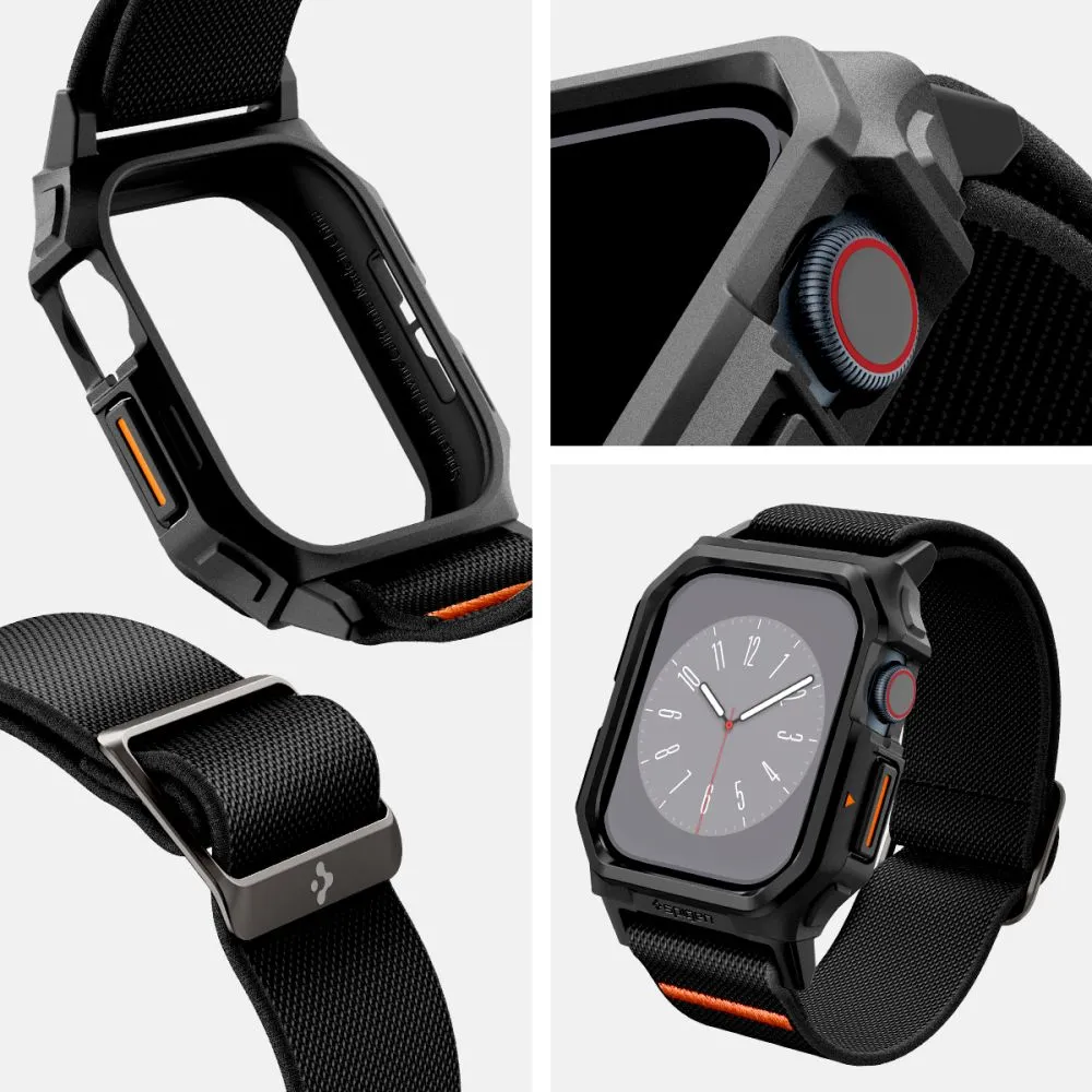 Apple Watch 10 dirželis Juoda SPIGEN LITE FIT ”PRO” (46 MM)