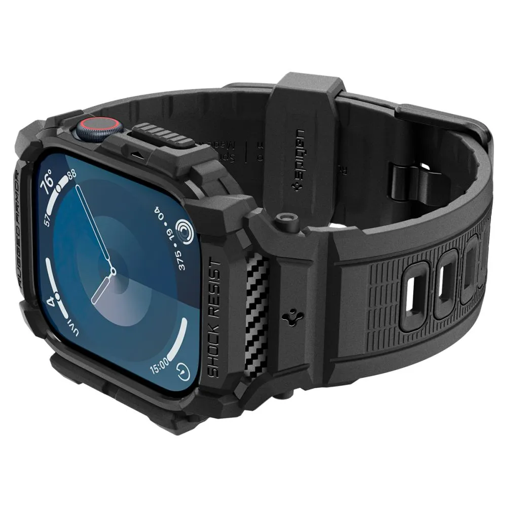 Apple Watch 10 dirželis Juoda SPIGEN RUGGED ARMOR ”PRO” (46 MM)
