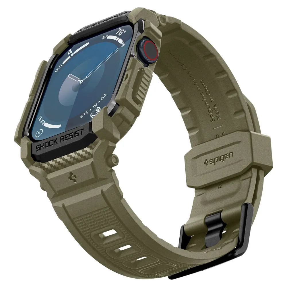 Apple Watch 10 dirželis žalia SPIGEN RUGGED ARMOR ”PRO” (46 MM)