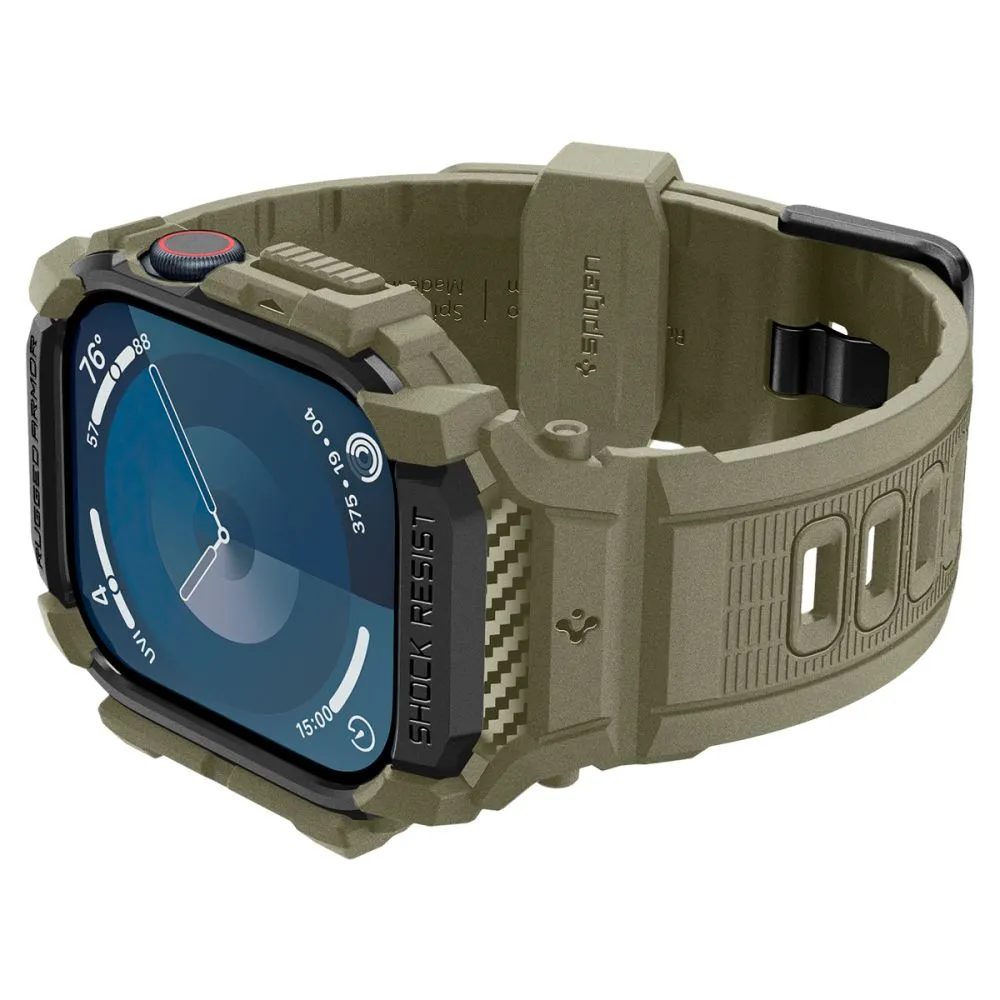 Apple Watch 10 dirželis žalia SPIGEN RUGGED ARMOR ”PRO” (46 MM)