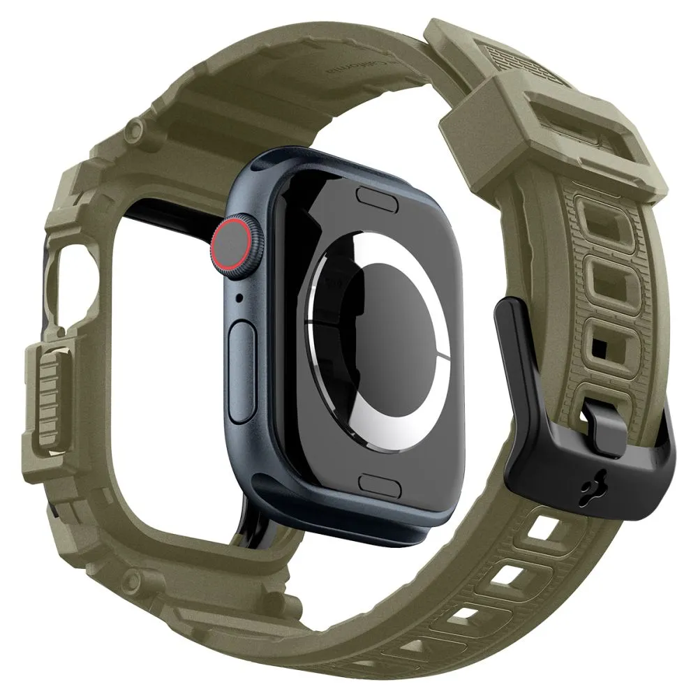 Apple Watch 10 dirželis žalia SPIGEN RUGGED ARMOR ”PRO” (46 MM)