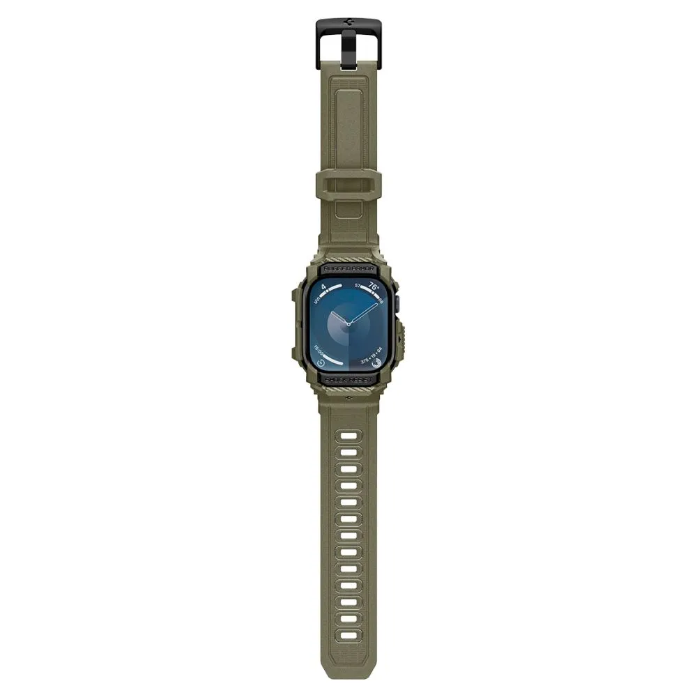 Apple Watch 10 dirželis žalia SPIGEN RUGGED ARMOR ”PRO” (46 MM)