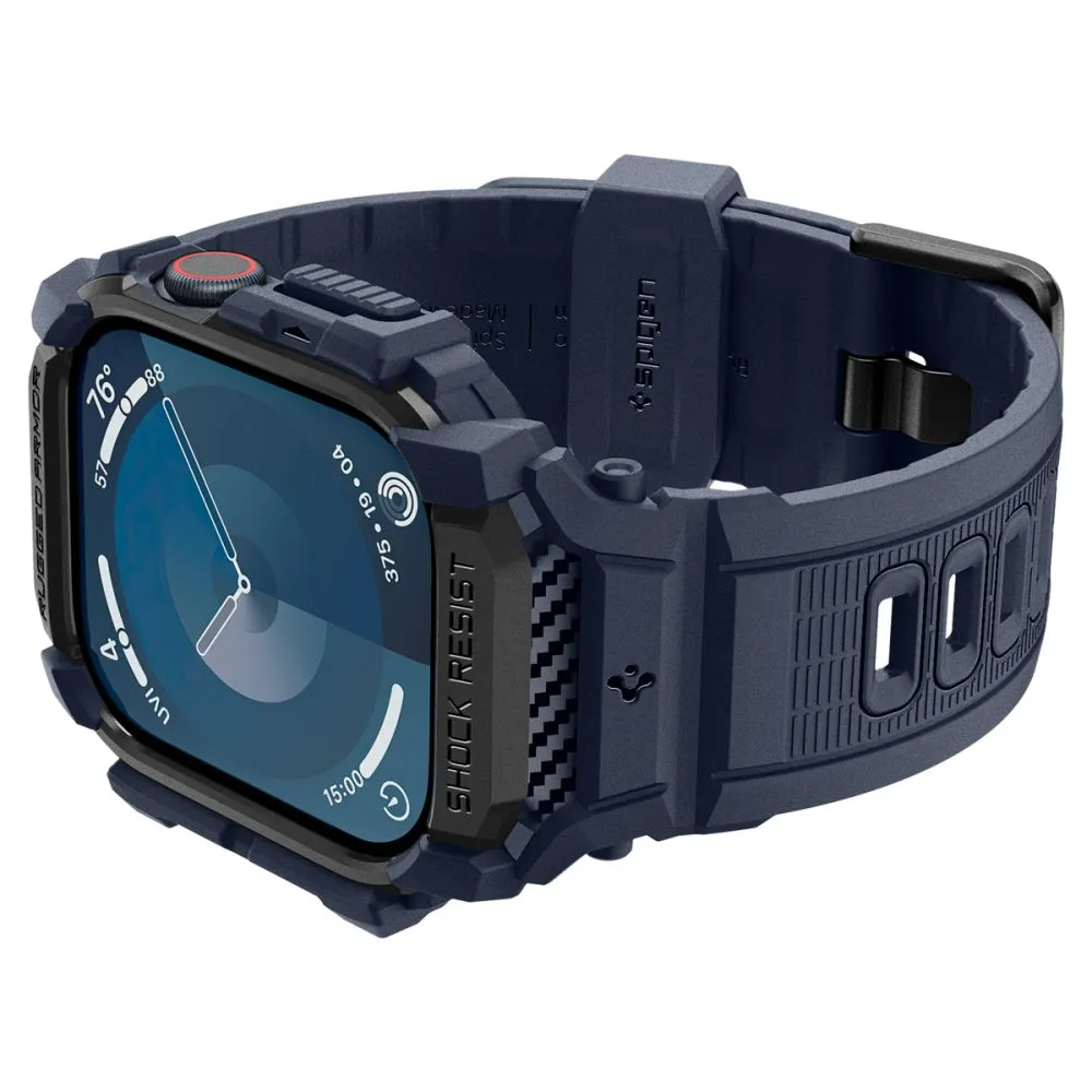 Apple Watch 10 dirželis mėlyna SPIGEN RUGGED ARMOR ”PRO” (46 MM)