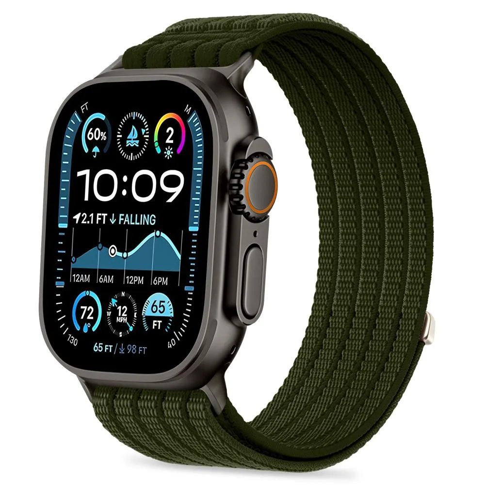 Apple Watch 10 / 11 Nutikellade rihmad roheline TECH-PROTECT NYLON SPORT (44/45/46/49 MM)