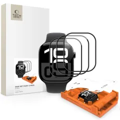 Watch Watch 10 / 11 Skärmskydd för smartklocka TECH-PROTECT EASY SET FLEX+ 3-PACK Apple Watch 10 / 11 (42 MM)