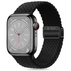 Apple Watch 10 dirželis Juoda TECH-PROTECT NYLONMAG (46 MM)