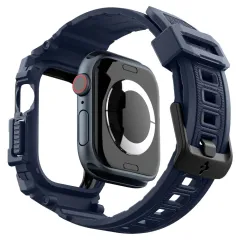 Apple Watch 10 dirželis mėlyna SPIGEN RUGGED ARMOR ”PRO” (46 MM)