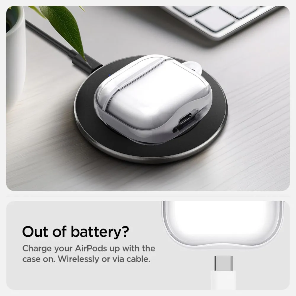 Apple AirPods 4 case white SPIGEN ULTRA HYBRID