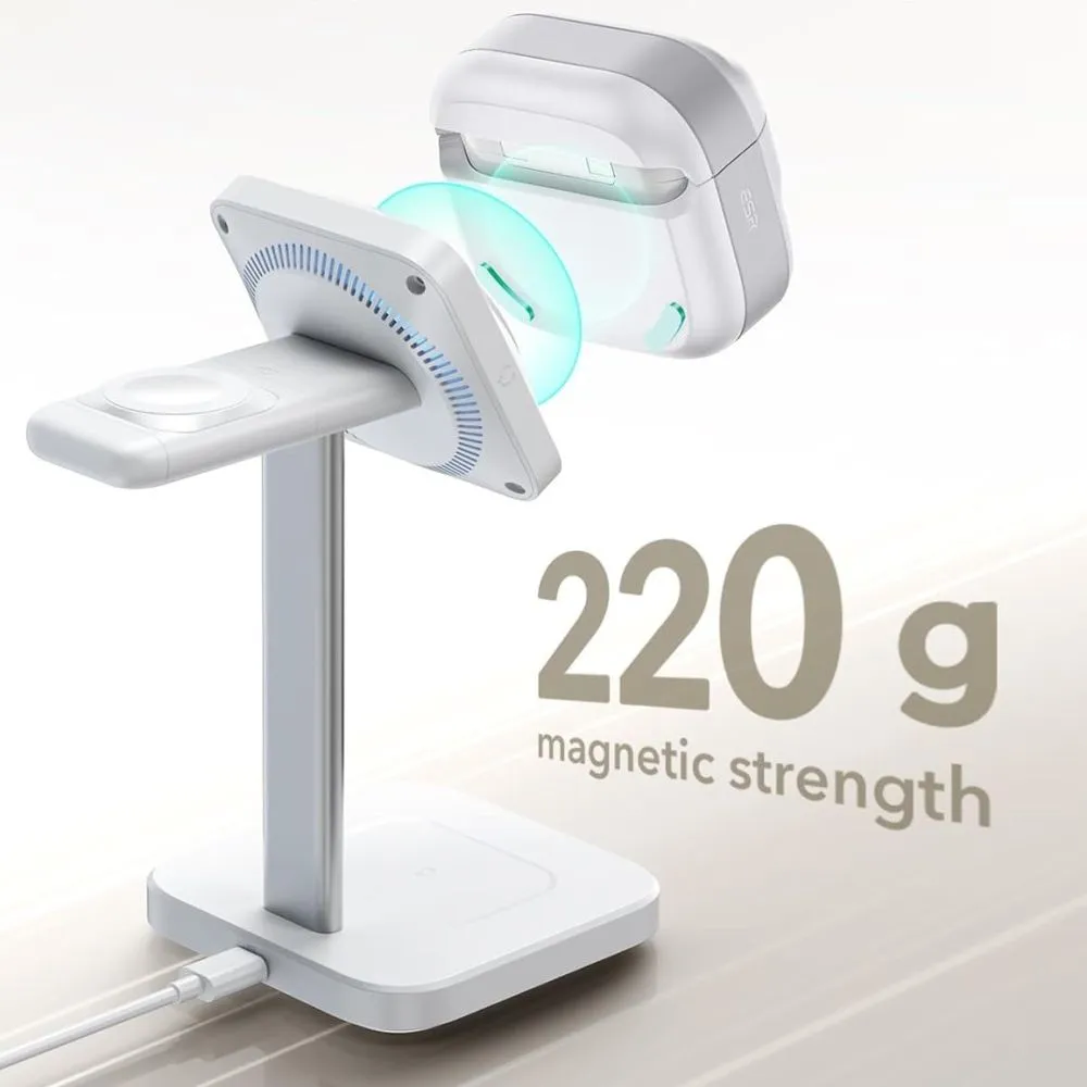 Apple AirPods 4 чехол белый ESR PULSE HALOLOCK MAGSAFE