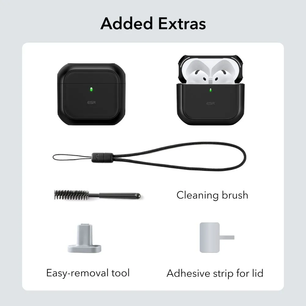 Apple AirPods 4 skal, fodral svart ESR ORBIT HALOLOCK MAGSAFE