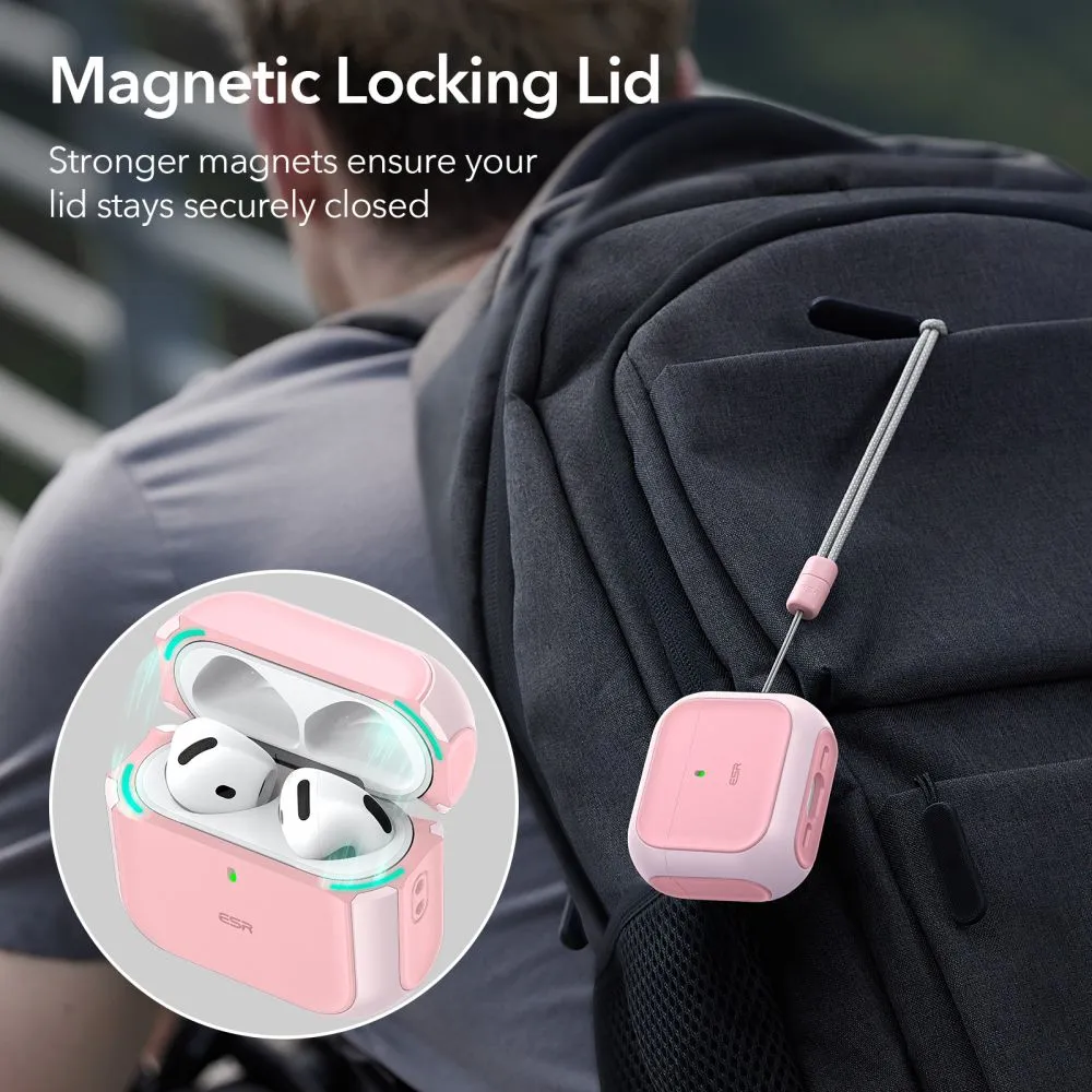 Apple AirPods 4 skal, fodral rosa ESR ORBIT HALOLOCK MAGSAFE