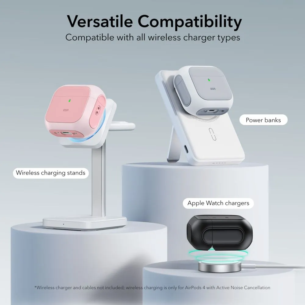 Apple AirPods 4 skal, fodral rosa ESR ORBIT HALOLOCK MAGSAFE