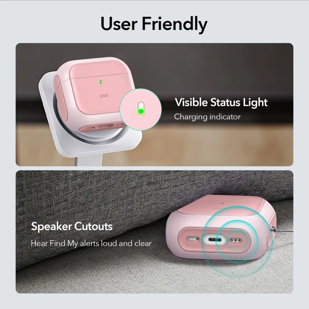 Apple AirPods 4 skal, fodral rosa ESR ORBIT HALOLOCK MAGSAFE