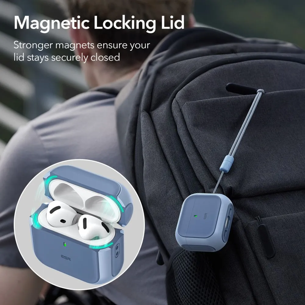 Apple AirPods 4 suojakuori, suojakotelo sininen ESR ORBIT HALOLOCK MAGSAFE