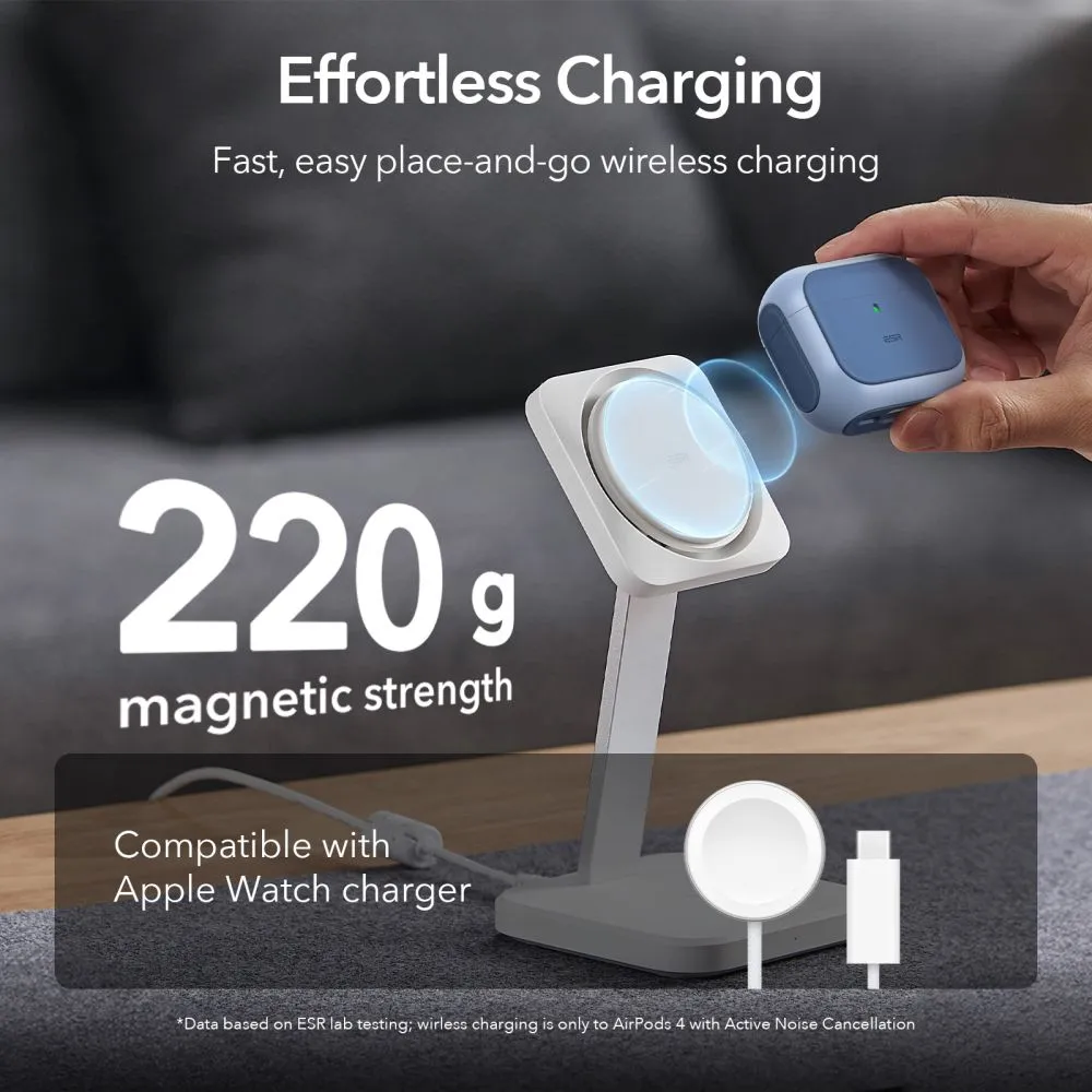 Apple AirPods 4 suojakuori, suojakotelo sininen ESR ORBIT HALOLOCK MAGSAFE
