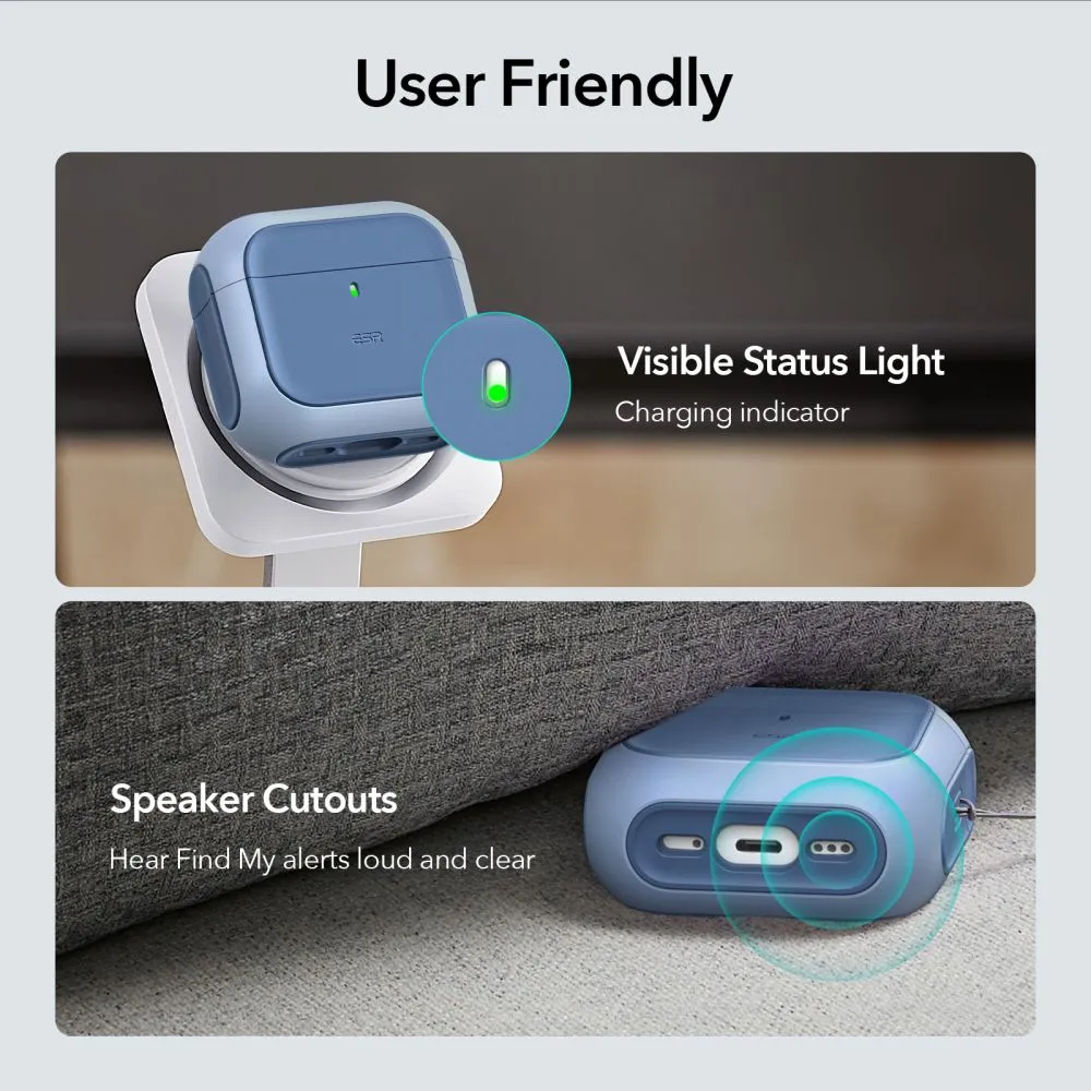 Apple AirPods 4 suojakuori, suojakotelo sininen ESR ORBIT HALOLOCK MAGSAFE