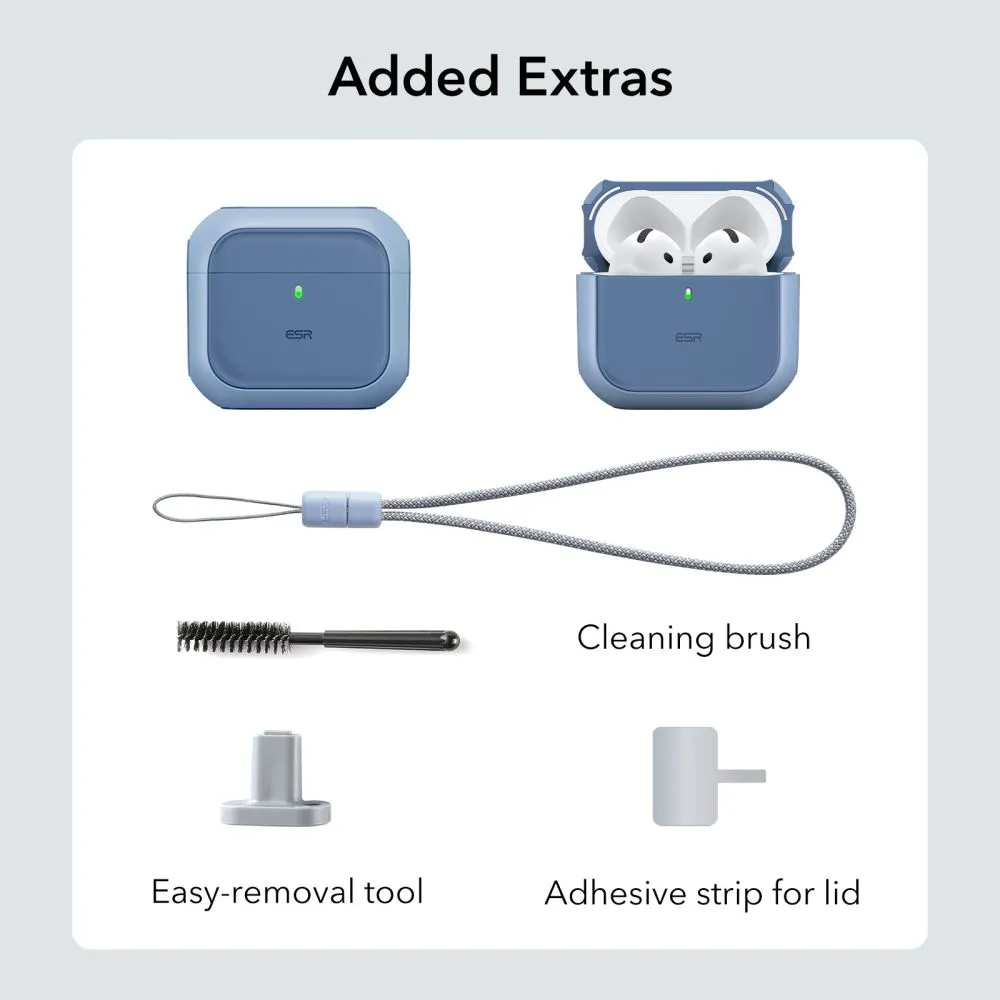 Apple AirPods 4 suojakuori, suojakotelo sininen ESR ORBIT HALOLOCK MAGSAFE