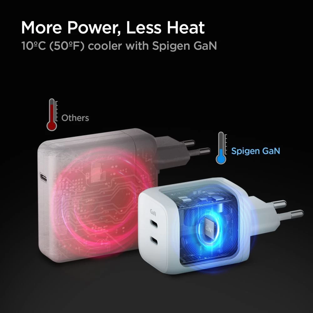 Aксессуары Кабель передачи данных SPIGEN PE2106EU POWERARC 2-PORT NETWORK CHARGER PD65W  белый