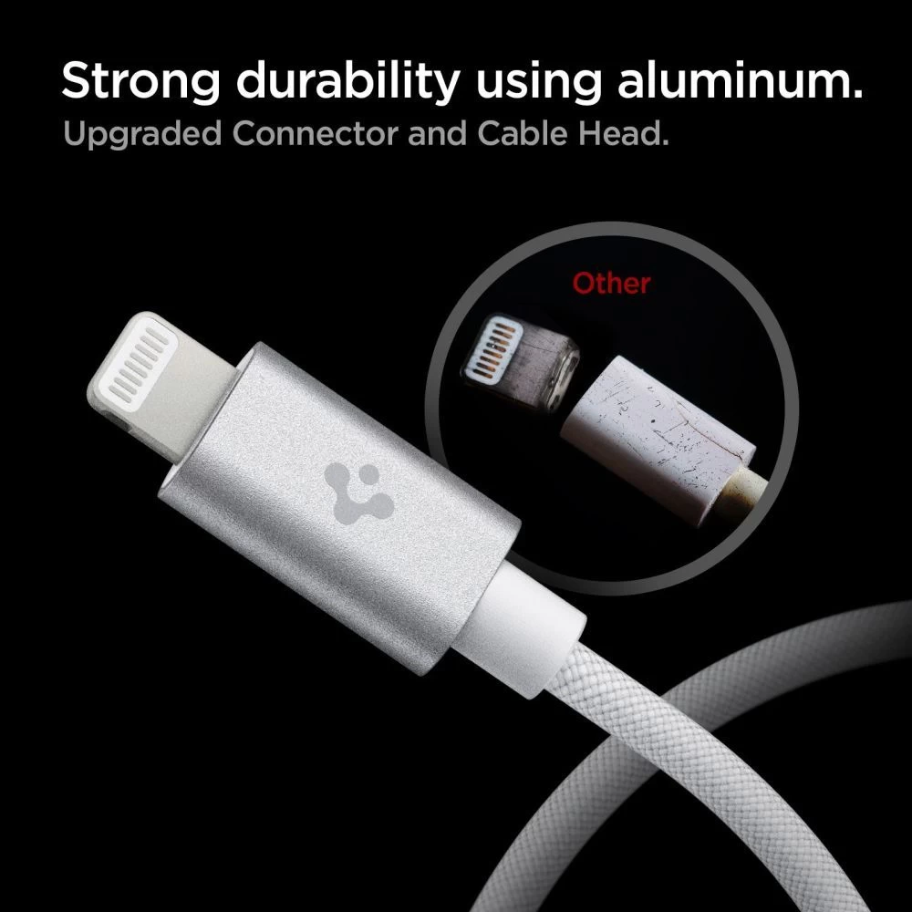 Aксессуары Кабель передачи данных SPIGEN PB2200 ARCWIRE LIGHTNING CABLE 200CM  белый