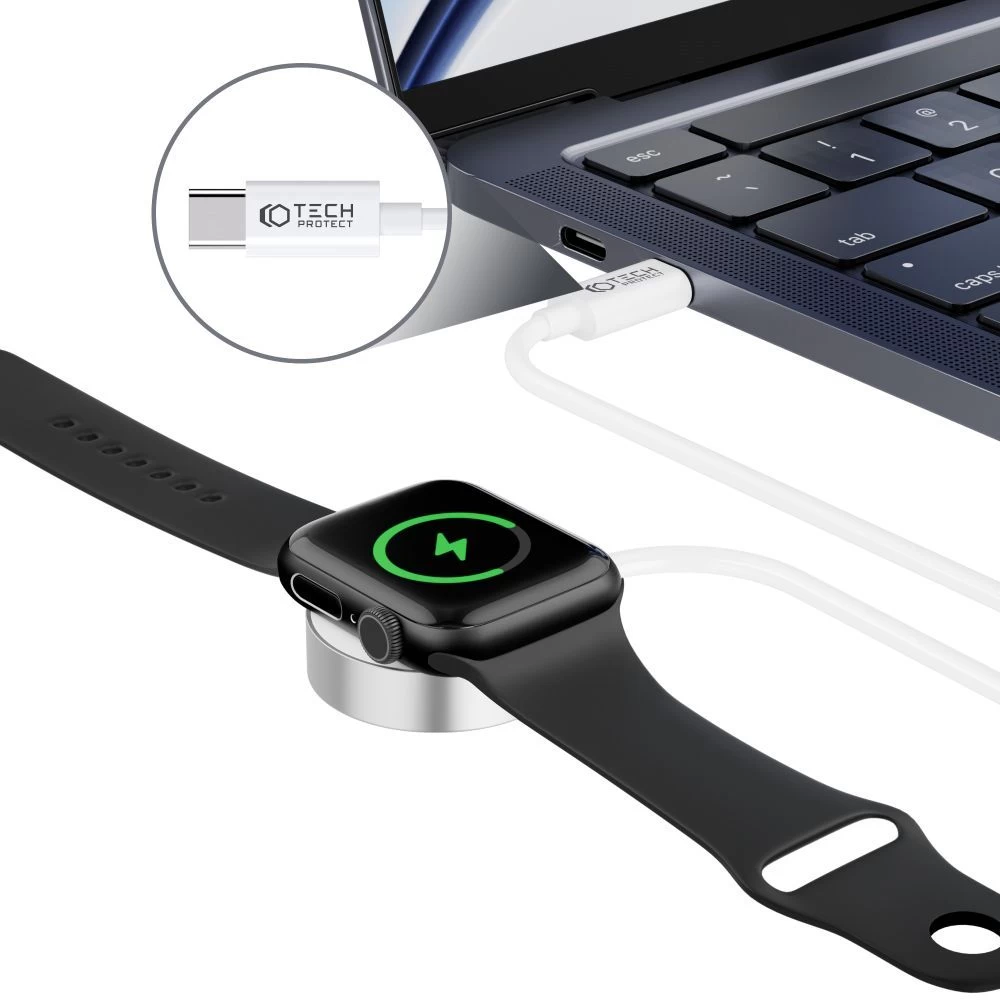 Aксессуары Кабель передачи данных TECH-PROTECT ULTRABOOST MAGNETIC CHARGING TYPE-C CABLE 120CM Apple Watch  белый