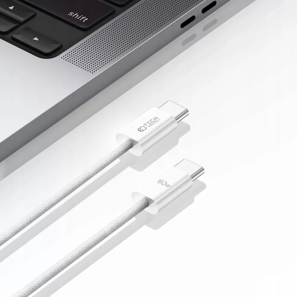Aксессуары Кабель передачи данных TECH-PROTECT ULTRABOOST CLASSIC TYPE-C CABLE PD60W/3A 200CM  белый