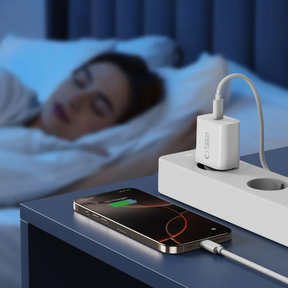 Aксессуары Кабель передачи данных TECH-PROTECT NC20W 1-PORT NETWORK CHARGER PD20W  белый