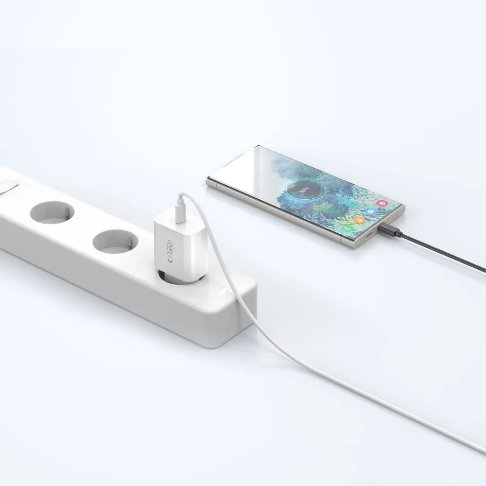 Aксессуары Кабель передачи данных TECH-PROTECT NC20W 1-PORT NETWORK CHARGER PD20W  белый