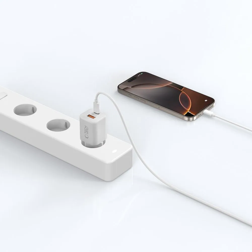Aксессуары Кабель передачи данных TECH-PROTECT NCM33W 2-PORT NETWORK CHARGER PD33W/QC3.0  белый